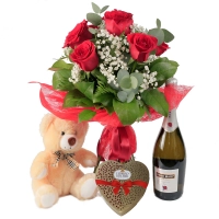 Buchet 7 trandafiri rosii premium 2